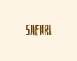 Brown Safari Text  logo design