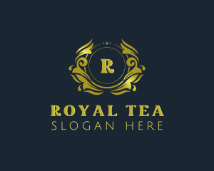 Floral Royal Shield logo design