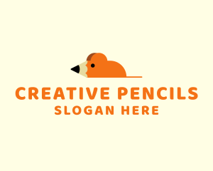 School Rat Pencil  logo design