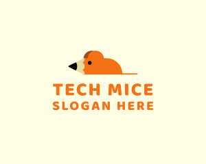 Mice - School Rat Pencil logo design