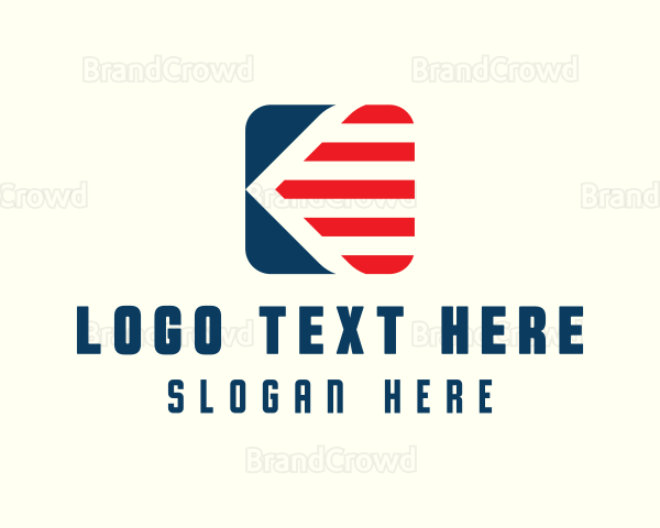 Square Flag Stripes Logo