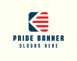 Square Flag Stripes logo design