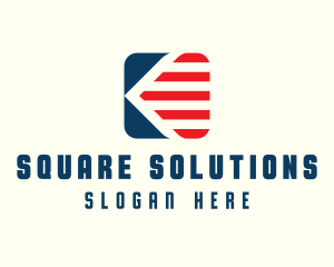 Square - Square Flag Stripes logo design