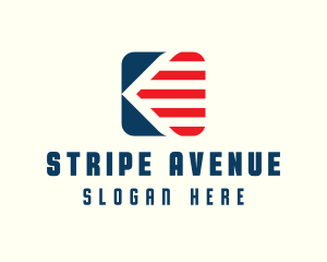 Square Flag Stripes logo design