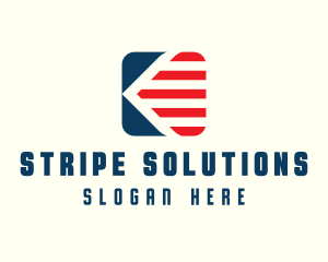 Square Flag Stripes logo design