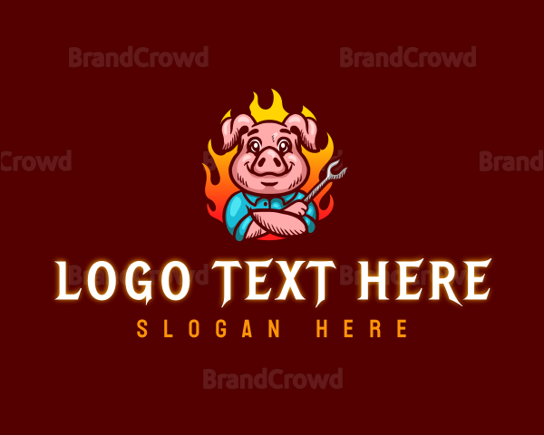 Flaming Pig Barbeque Logo