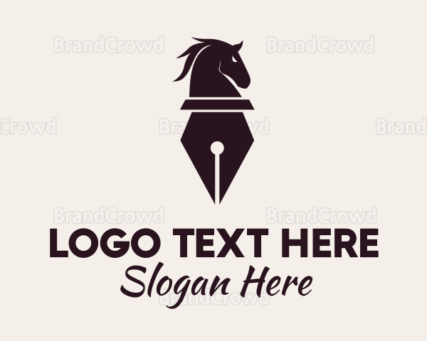 Horse Pen Writer Logo