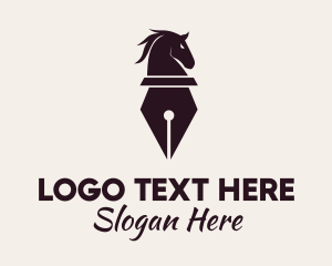 Pony - Horse Pen Writer logo design