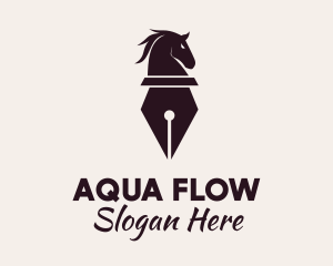 Fountain - Horse Pen Writer logo design