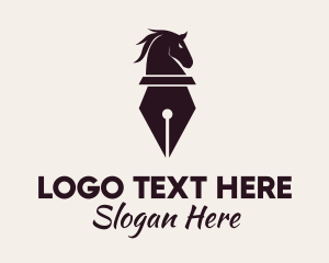 Fountain - Horse Pen Writer logo design