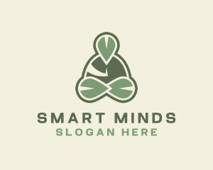 Eco - Yogi Leaf Meditation logo design