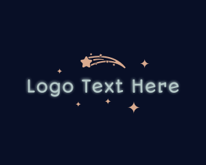 Glow - Shooting Star Glow Wordmark logo design