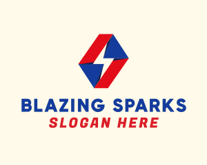 Origami Lightning logo design