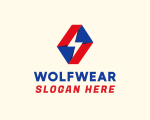 Origami Lightning logo design
