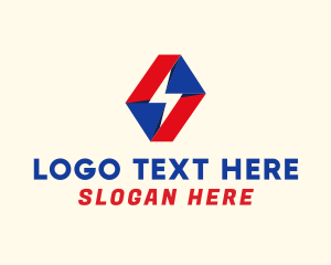 Electrician - Origami Lightning logo design