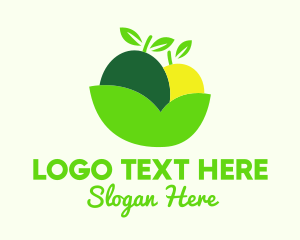 Guava - Fresh Fruit Leaf Bowl logo design