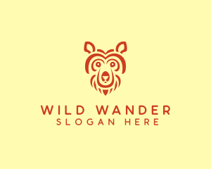 Grizzly Bear Wildlife logo design