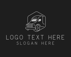 Dump Truck - Automobile Logistics Cargo logo design