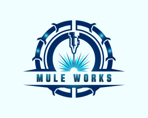 Laser Fabrication Machinist logo design