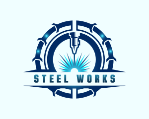 Laser Fabrication Machinist logo design