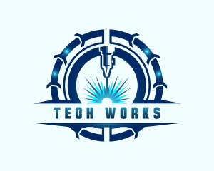 Laser Fabrication Machinist logo design