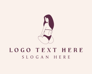 Female - Woman Bikini Womenswear logo design