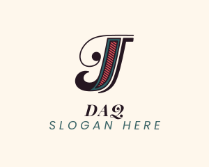 Antique - Script Letter J Agency logo design