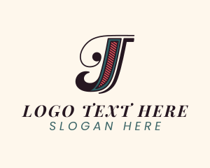 Tailoring - Script Letter J Agency logo design