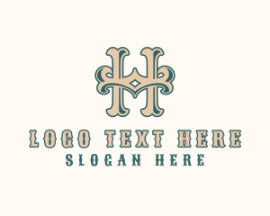 Typography - Western Bar Pub logo design