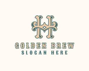 Lager - Western Bar Pub logo design