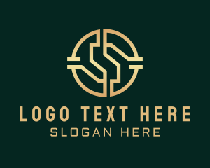 Currency - Tech Crypto Letter S logo design