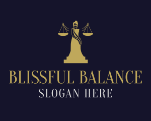 Woman Justice Scale logo design