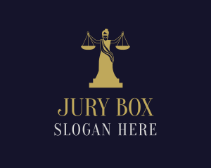 Jury - Woman Justice Scale logo design