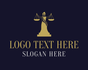 Jury - Woman Justice Scale logo design