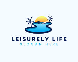 Swimming Pool Resort logo design