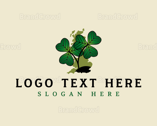 United Kingdom Shamrock Plant Logo