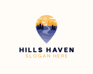 Nature Travel Location logo design