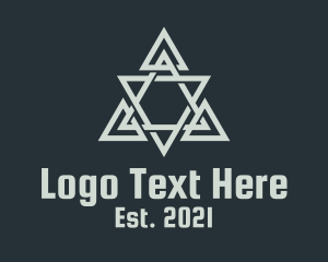 Internet Cafe - Grey Geometric Triangle Gaming logo design