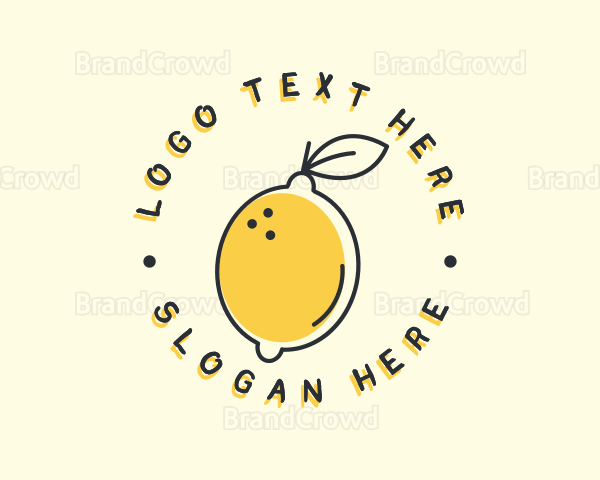 Citrus Lemon Badge Logo
