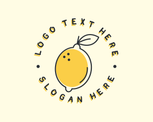 Iced Tea - Citrus Lemon Badge logo design