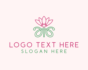 Gardener - Lotus Flower Garden logo design