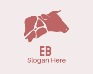 Butcher Beef Meat Cuts logo design