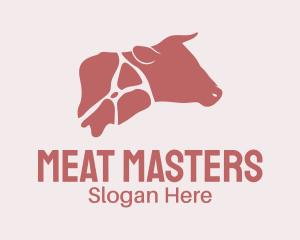 Butcher Beef Meat Cuts logo design