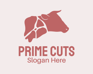 Meat - Butcher Beef Meat Cuts logo design