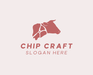 Butcher Beef Meat Cuts logo design