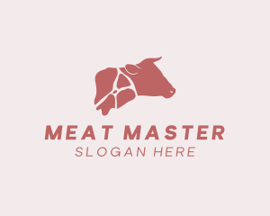 Butcher Beef Meat Cuts logo design