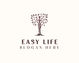 Wellness Woman Tree logo design