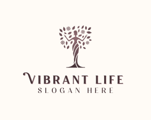 Wellness Woman Tree logo design