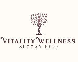 Wellness Woman Tree logo design