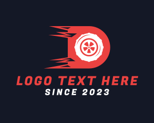 Car - Fast Wheel Letter D logo design